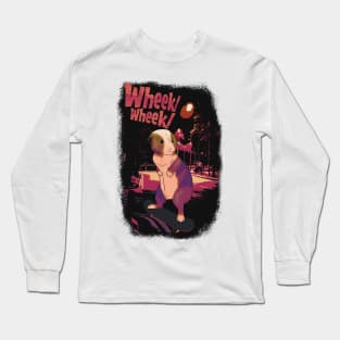 Guinea pig, Skateboard, Skating, Summer, Wheek! Long Sleeve T-Shirt